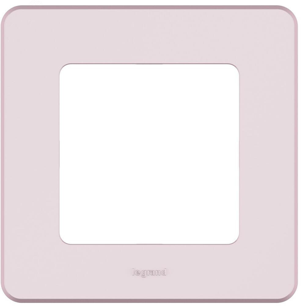 Рамка Legrand INSPIRIA 1 пост 84х84х10 мм, материал корпуса - пластик, монтаж - универсальный, цвет - розовый 