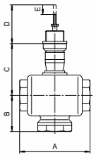 Клапан регулирующий Гранрег КМ124Р 1/2″ Ду15 Ру16 двухходовой, односедельчатый, с твердым седловым уплотнением, корпус — латунь, с аналоговым электроприводом СМП0.7А 24В, корпус - пластик, Pmax = 16bar