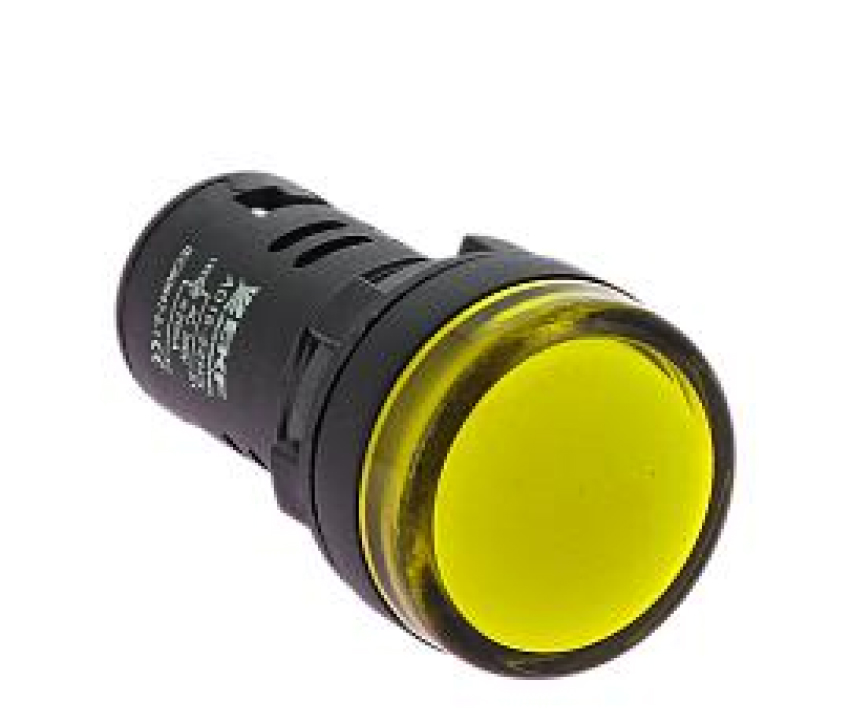 Лампа сигнальная EKF AD16-22HS желтая, матрица/220