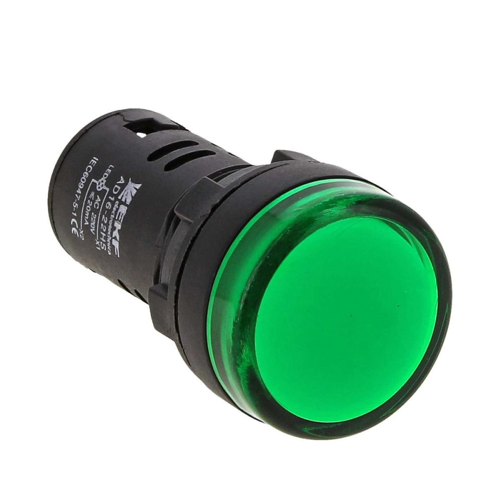 Лампа сигнальная EKF AD16-22HS зеленая, матрица/220