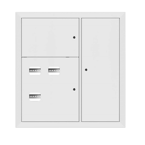 Щиты этажные EKF Basic 3-6 кв. IP31, силовая часть – слева, материал – сталь, цвет – белый