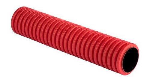 Трубы гофрированные EKF Plast Дн50-200 L6 двустенные жесткие, внешние диаметры 50-200 мм, материал - ПНД, стержни 6 м, цвет красный