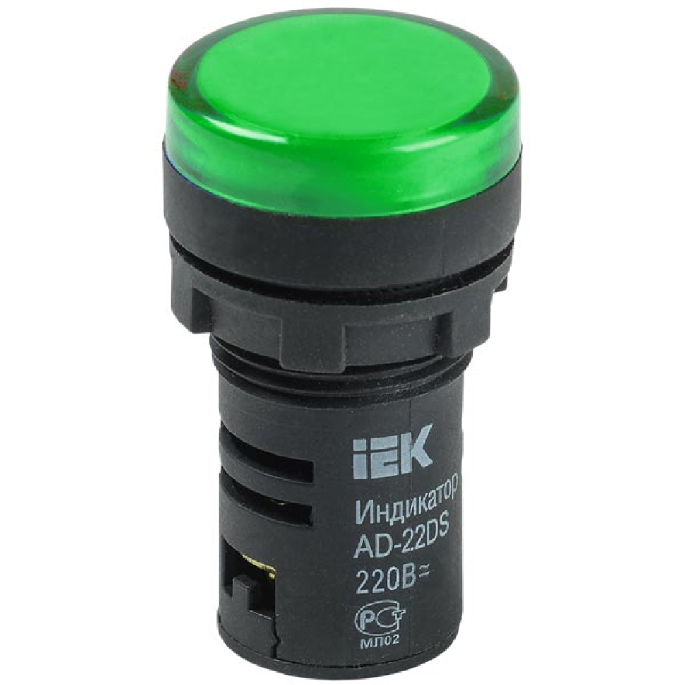 Лампа сигнальная IEK BLS10-ADDS-230 зеленая, 230В, матрица, LED