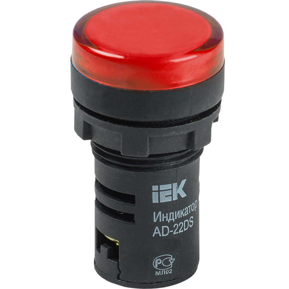 Лампа сигнальная IEK BLS10-ADDS-024 красная, 24В, матрица, 22мм, LED