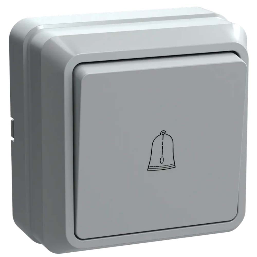 Звонок проводной IEK Октава открытой установки, номинальный ток - 10 А, степень защиты IP20, цвет белый