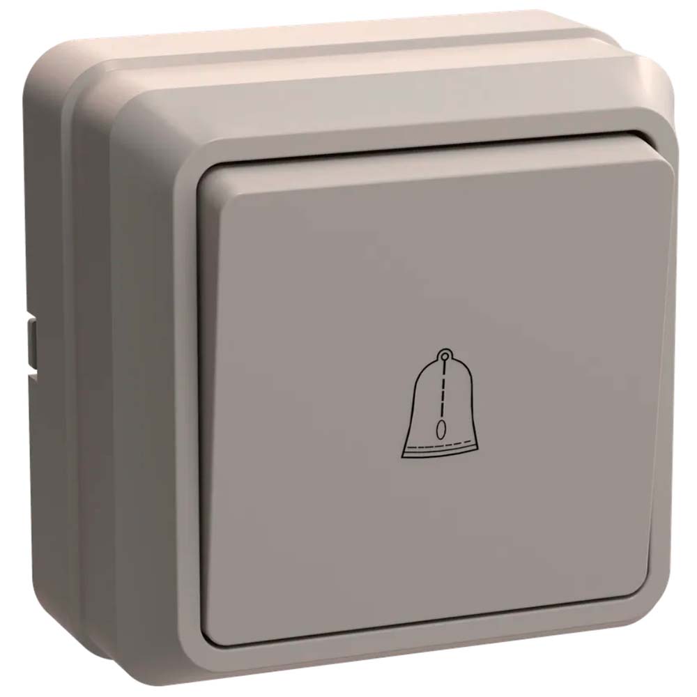 Звонок проводной IEK Октава открытой установки, номинальный ток - 10 А, степень защиты IP20, цвет кремовый