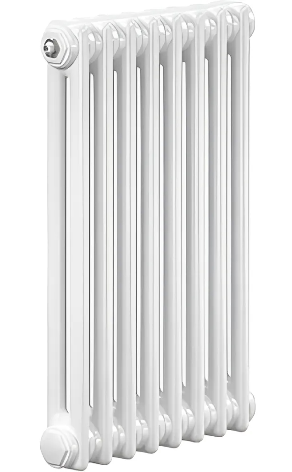 Радиаторы стальные трубчатые IRSAP Tesi 2 высота 450 мм, 6-40 секций, присоединение резьбовое - 1/2″, нижнее подключение - термостат сверху T25, теплоотдача 252-1677 Вт, цвет - белый