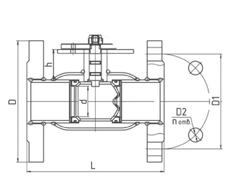 Краны шаровые LD КШЦФП Ду80-250 Ру16 цельносварные стандартнопроходные, под пневмопривод, корпус - сталь 20, присоединение - фланцевое, уплотнение - EPDM фторсилоксановый эластомер, для жидких сред