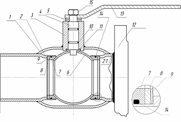 Материалы Кран шаровой LD Ду80 Ру16 фланцевый газовый проход: стандартный