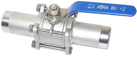 Шаровые краны ABRA-BV61L, Ду15-100, Ру40, патрубки - длинные