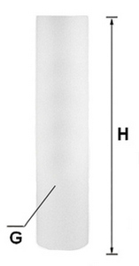 Картридж Аквабрайт Slim Line ПП-10 М, пресованный полипропилен 10 мкм SL10″, механическая очистка