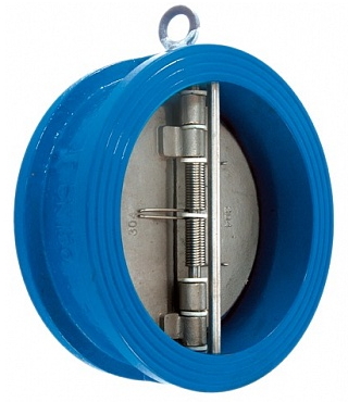 Клапан обратный Tecofi CB3449-EPA Ду100 Ру16 двухсвторчатый, чугунный, межфланцевый