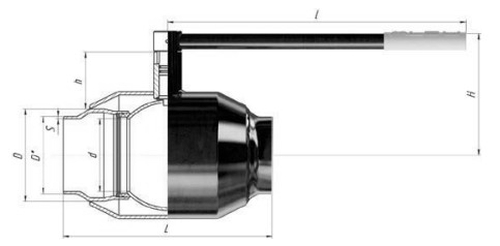 Кран шаровой ALSO КШ.П.П.Р.300.25-02 Ду300 Ру25 полнопроходной, присоединение - под приварку, корпус - сталь 09Г2С, уплотнение - PTFE, управление - редуктор