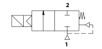 Схема подключения Клапан электромагнитный АСТА ЭСК 500 1/8″ Ду3 проходное сечение 12 мм НЗ пилотный латунный, уплотнение плунжера - Viton, мембрана - Viton, 24 В для компрессорных установок, 0.5 — 16 бар