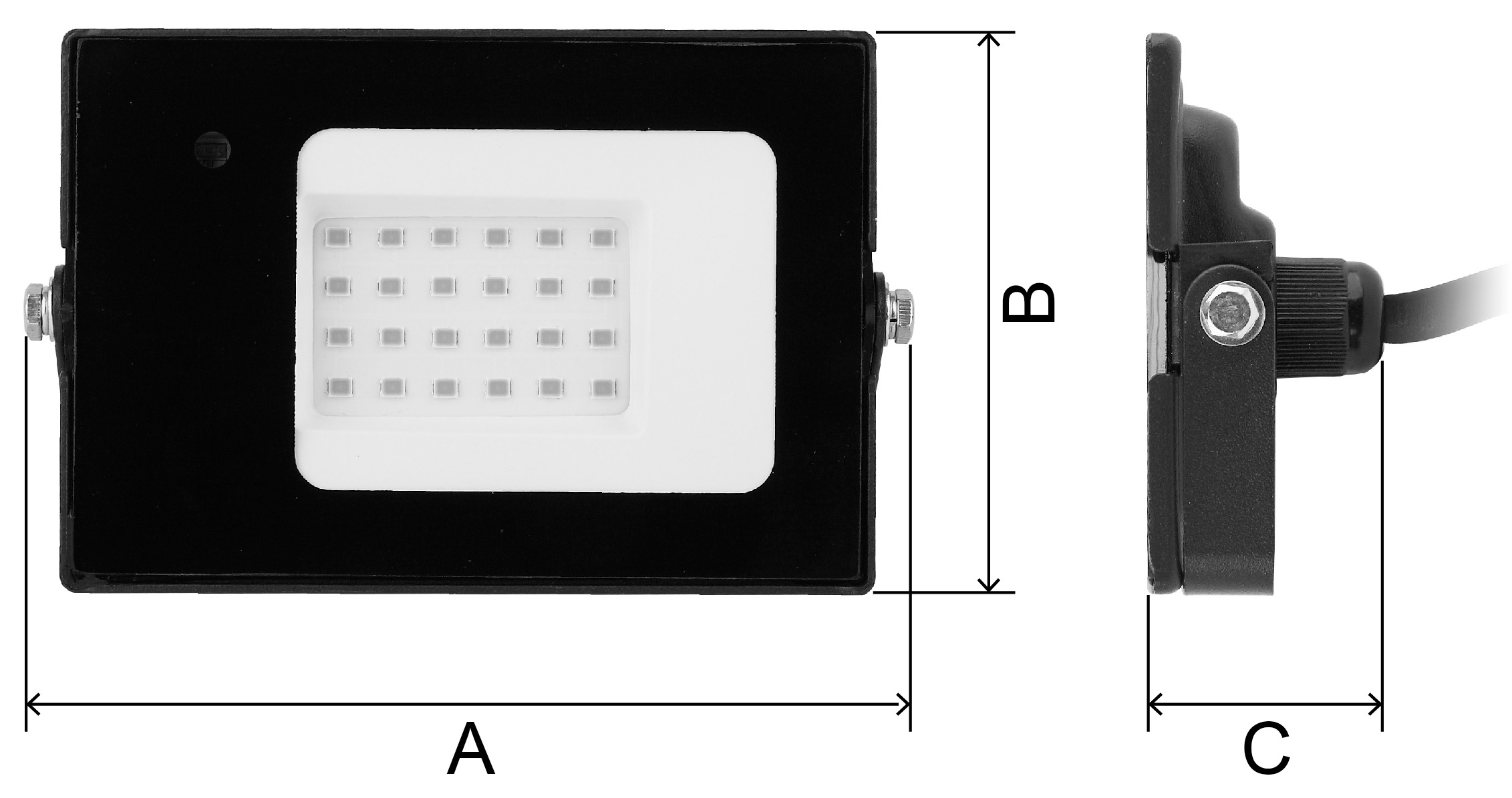 Прожектор светодиодный ЭРА LPR-041 50 Вт с датчиком движения, цветовая температура 6500 К, световой поток 3500 Лм, IP65, форма – прямоугольник, цвет - черный