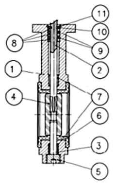 Эскиз конструкция и материалы Затвор дисковый поворотный Genebre 2103 Ду300 Ру16 межфланцевый с редуктором