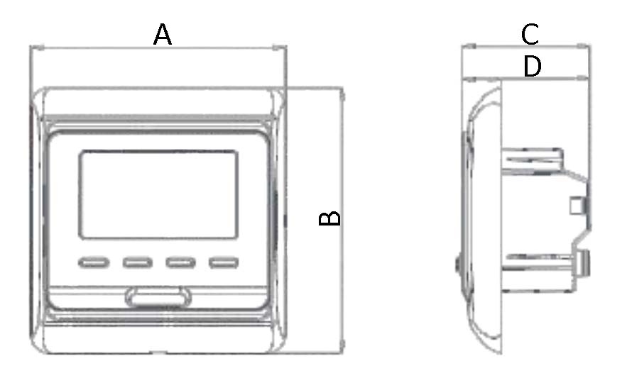Терморегулятор для теплого пола Intermo E-202 электронный, программируемый, монтаж - скрытый, цвет - белый