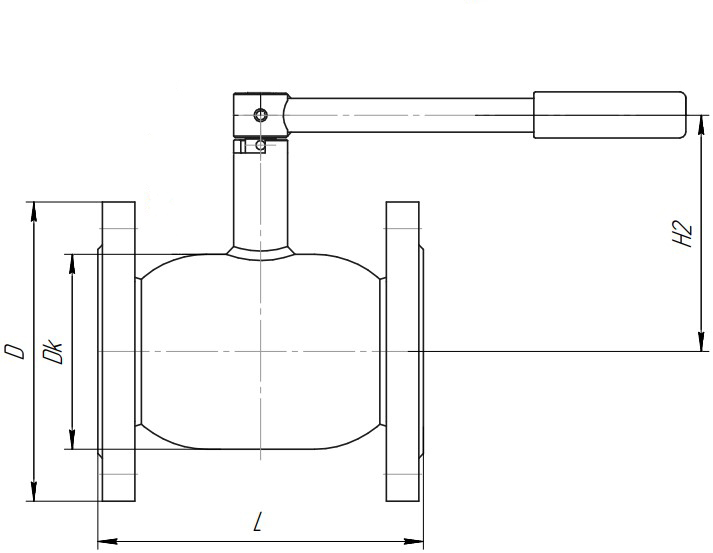 Кран шаровый Бивал КШТ.72 Ду150 Ру16 стандартнопроходной фланцевый, стальной, фланец/фланец, управление - рукоятка, для реновации