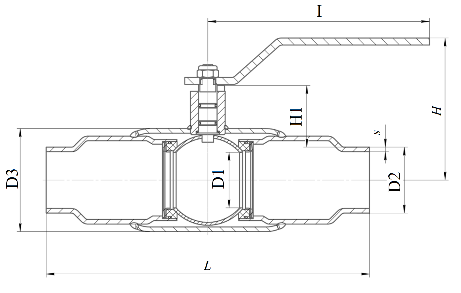 Кран шаровый LD КШ.Ц.П.Э.П/П.02 Ду200 Ру25, полнопроходной, корпус - сталь 20, уплотнение - EPDM, под приварку, под электропривод