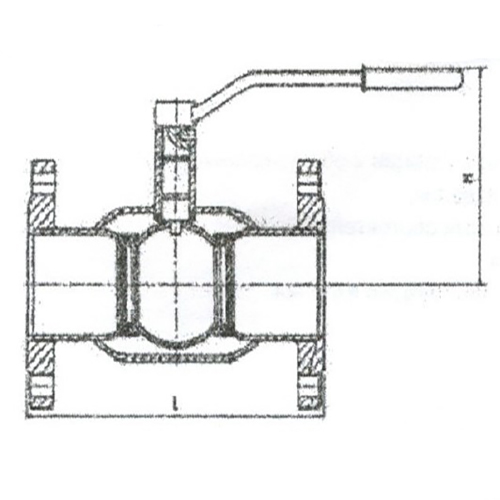 Кран шаровой PR КШ.Ц.Ф Ду150 Ру16 стандартнопроходной фланцевый с ручкой, корпус - сталь