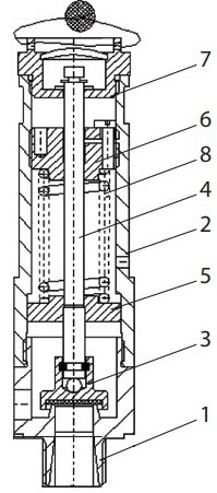 Клапан предохранительный ПРЕГРАН КПП 495-05-ОМ3 Ду20 Ру25 полноподъемный пружинный резьбовой, латунный, внутренняя/наружная резьба