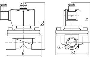 Клапан электромагнитный Росма СК-22-В G1/2 Ду15 Ру7 латунный, нормально открытый, прямого действия, мембрана - Viton, с катушкой 24В