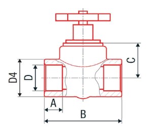 Клапаны запорные FV-Plast Дн20-32 90°, материал - PP-R, тип присоединения - внутренняя пайка, цвет - серый