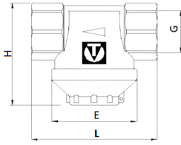 Фильтр механический Valtec VT.384.N.04 1/2″ Ду15 Py16 внутренняя/внутренняя резьба, латунный, со встроенным магнитом