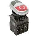 Кнопка пуск-стоп EKF LA32 Ду22 1з+1р AC/DC с подсветкой, красная-зеленая