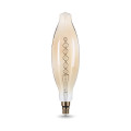 Лампа светодиодная Gauss Black Filament T120 E27 оригинальная 120 мм мощность - 8 Вт, цоколь - E27, световой поток - 620 Лм, цветовая температура - 2400 °К, цвет колбы - желтый, цвет свечения - теплый белый, форма - оригинальная
