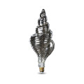Лампа светодиодная Gauss Black Filament TL120 серая E27 оригинальная 120 мм мощность - 6 Вт, цоколь - E27, световой поток - 200 Лм, цветовая температура - 2400 °К, цвет свечения - теплый белый, форма - оригинальная