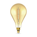 Лампа светодиодная Gauss Black Filament PS160 E27 оригинальная 160 мм мощность - 6 Вт, цоколь - E27, световой поток - 890 Лм, цветовая температура - 2700 °К, цвет колбы - желтый, цвет свечения - теплый белый, форма - оригинальная