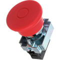 Кнопка грибок IEK BT42 Ду22 1з+1р AC/DC, аварийная с фиксацией, красная