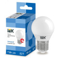 Лампа светодиодная IEK LLE-G45 7 Вт, цоколь - E27, световой поток - 630 Лм,  цветовая температура - 6500 К,  цвет свечения - холодный,  форма - шарообразная