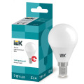 Лампа светодиодная IEK LLE-G45 7 Вт, цоколь - E14, световой поток - 630 Лм,  цветовая температура - 4000 К,  цвет свечения - белый,  форма - шарообразная