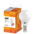 Лампа светодиодная IEK LLE-G45 9 Вт, цоколь - E14, световой поток - 810 Лм,  цветовая температура - 3000 К,  цвет свечения - теплый,  форма - шарообразная