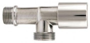 Вентиль ITAP 225 1/2"x3/4" Ду15x20 Pу16 горизонтальный, усиленная модель, для стиральных машин, корпус - хромированная латунь, резьбовое соединение – наружная-наружная