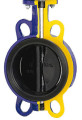 Затвор дисковый поворотный ZETKAMA 497B-300-CD6 Ду300 Ру16 межфланцевый чугунный EPDM с редуктором