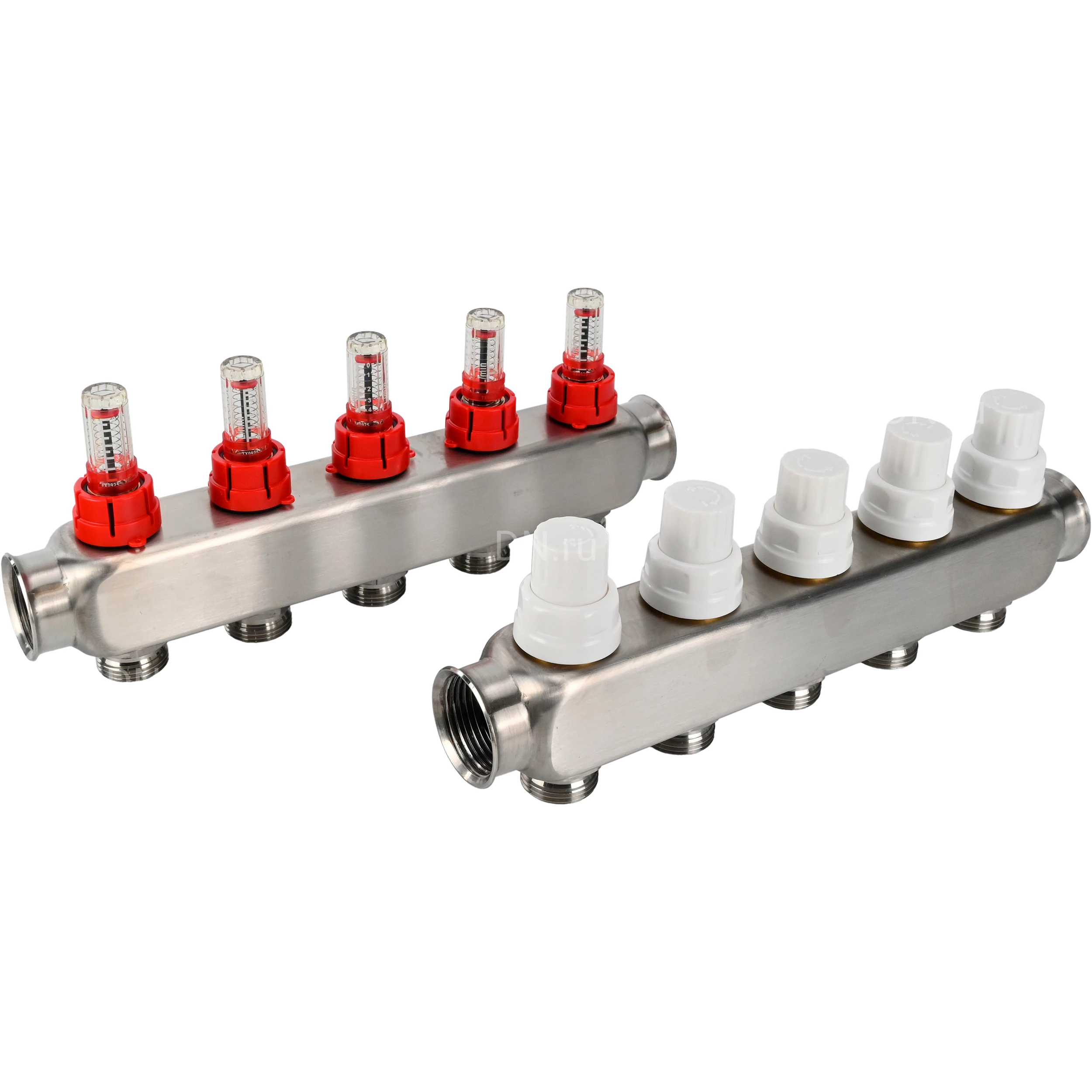 Изображение товара Коллекторная группа DN.ru GC1-31-5 1 Ду25 Ру10 с расходомерами и клапанами