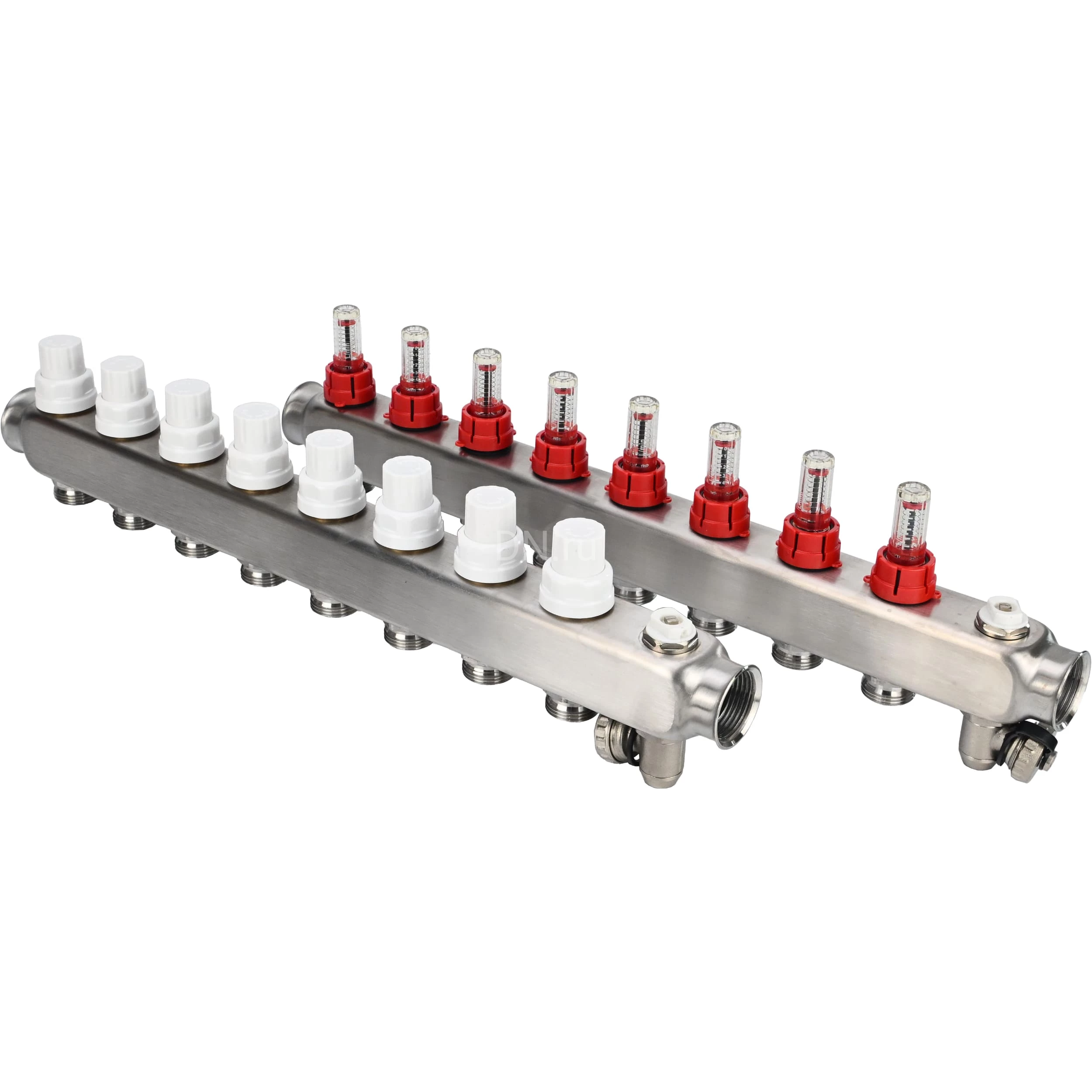 Изображение товара Коллекторная группа DN.ru GC2-31-8 1 Ду25 Ру10 для отопления нержавеющая сталь