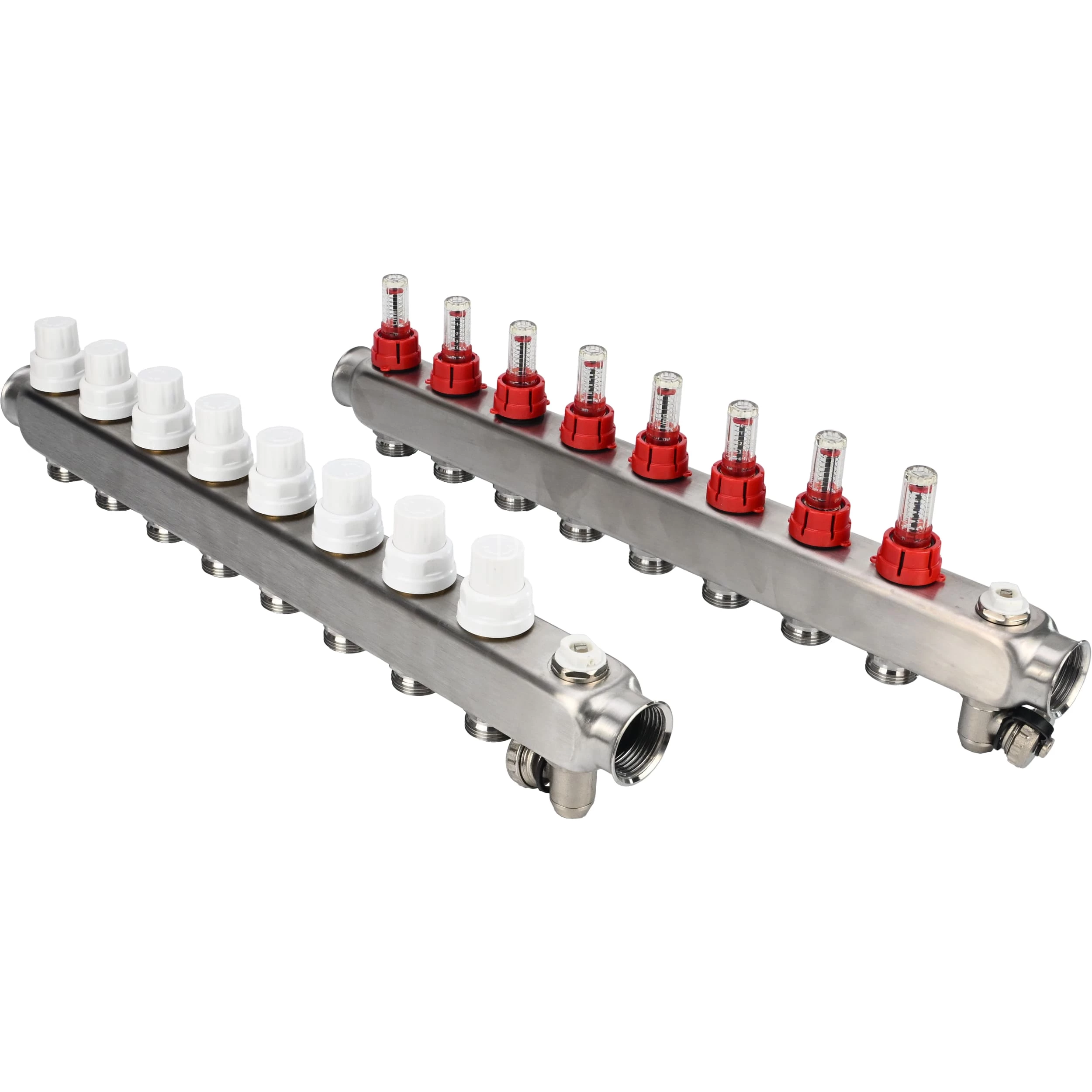 Изображение товара Коллекторная группа DN.ru GC2-31-8 1 Ду25 Ру10 для отопления нержавеющая сталь