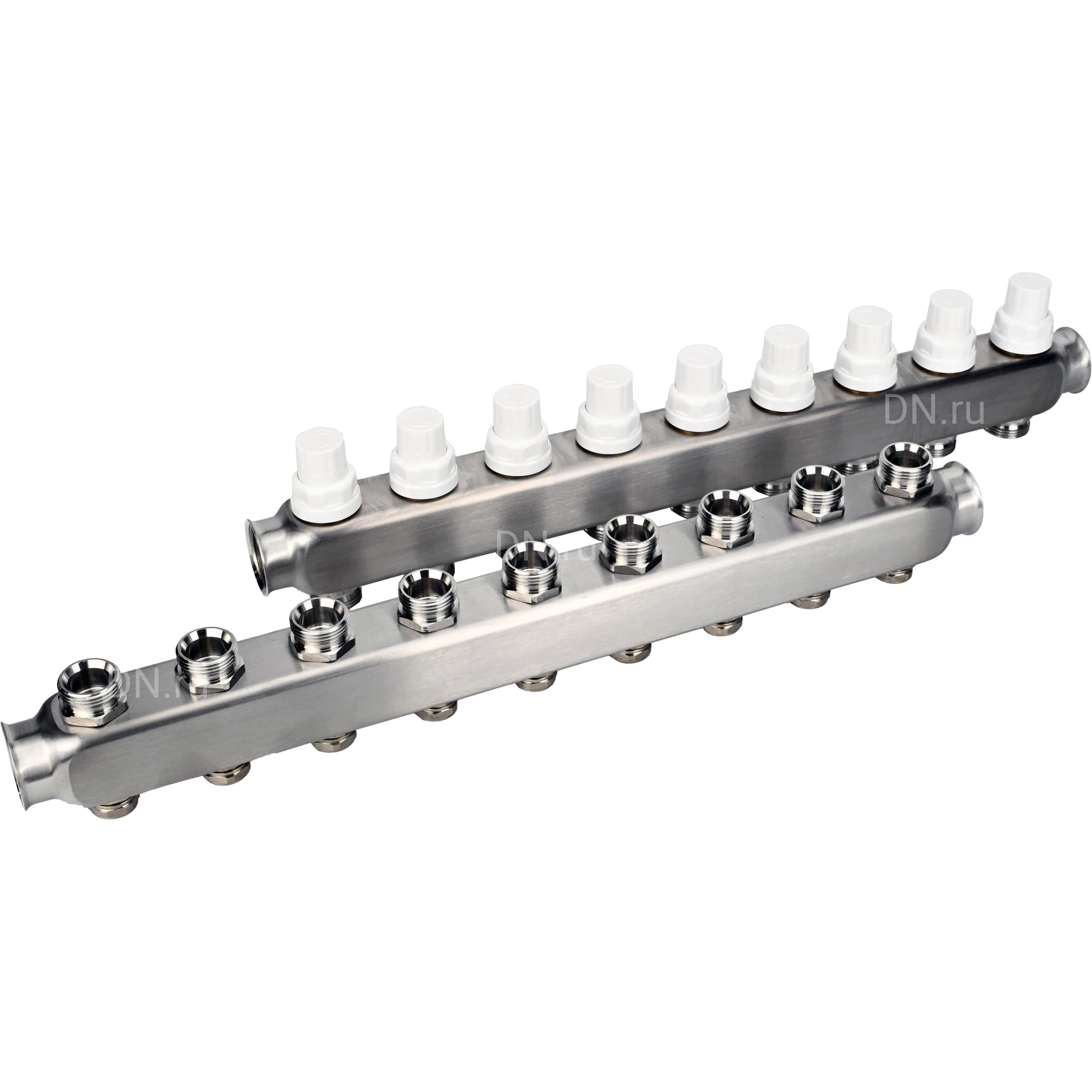 Изображение товара Коллекторная группа DN.ru GC3-31-9 1 Ду25 Ру10 с регулирующими клапанами из нержавеющей стали