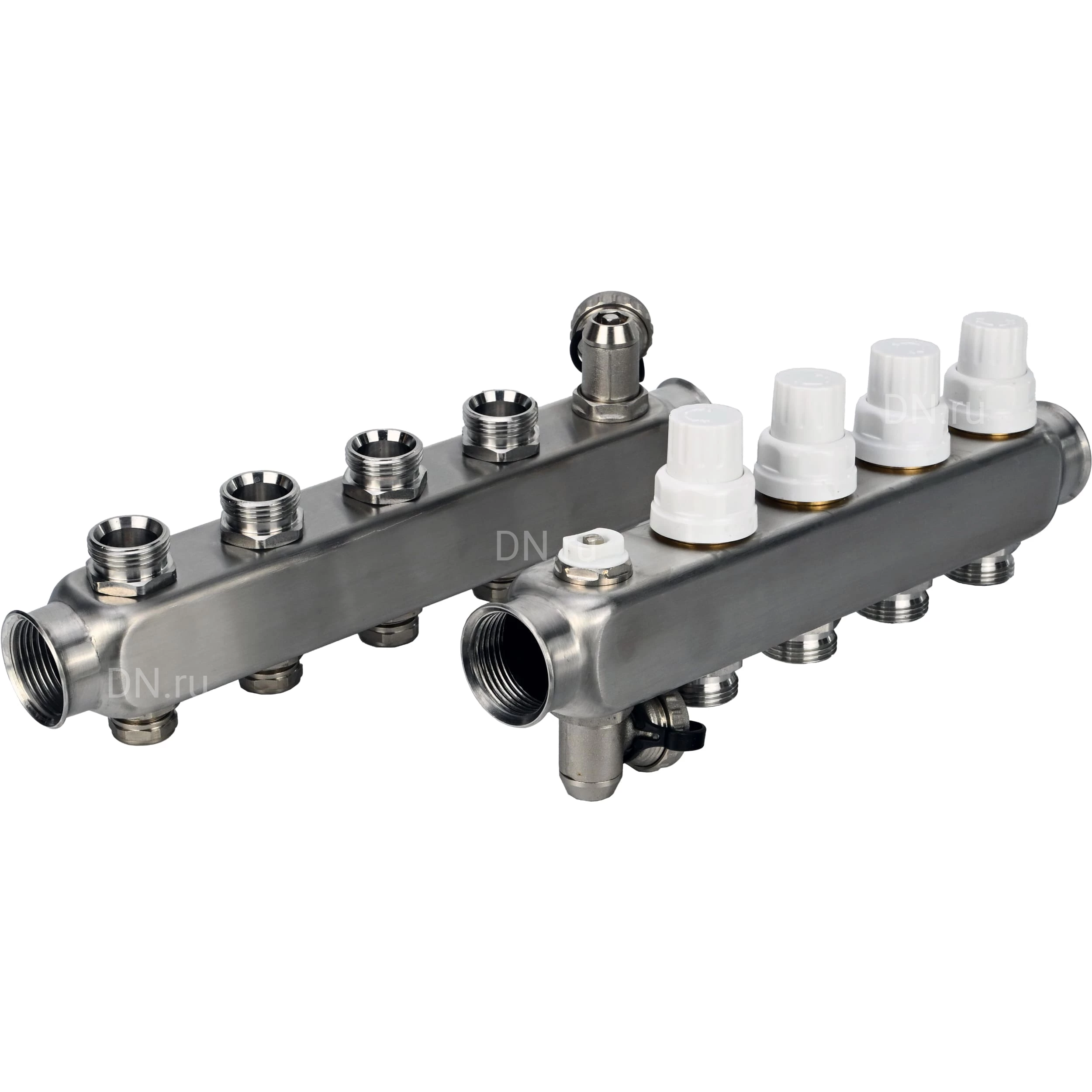 Изображение товара Коллекторная группа DN.ru GC4-31-4 1 Ду25 Ру10 с клапанами и воздухоотводчиком Изображение товара Коллекторная группа DN.ru GC4-31-4 1 Ду25 Ру10 с клапанами и воздухоотводчиком