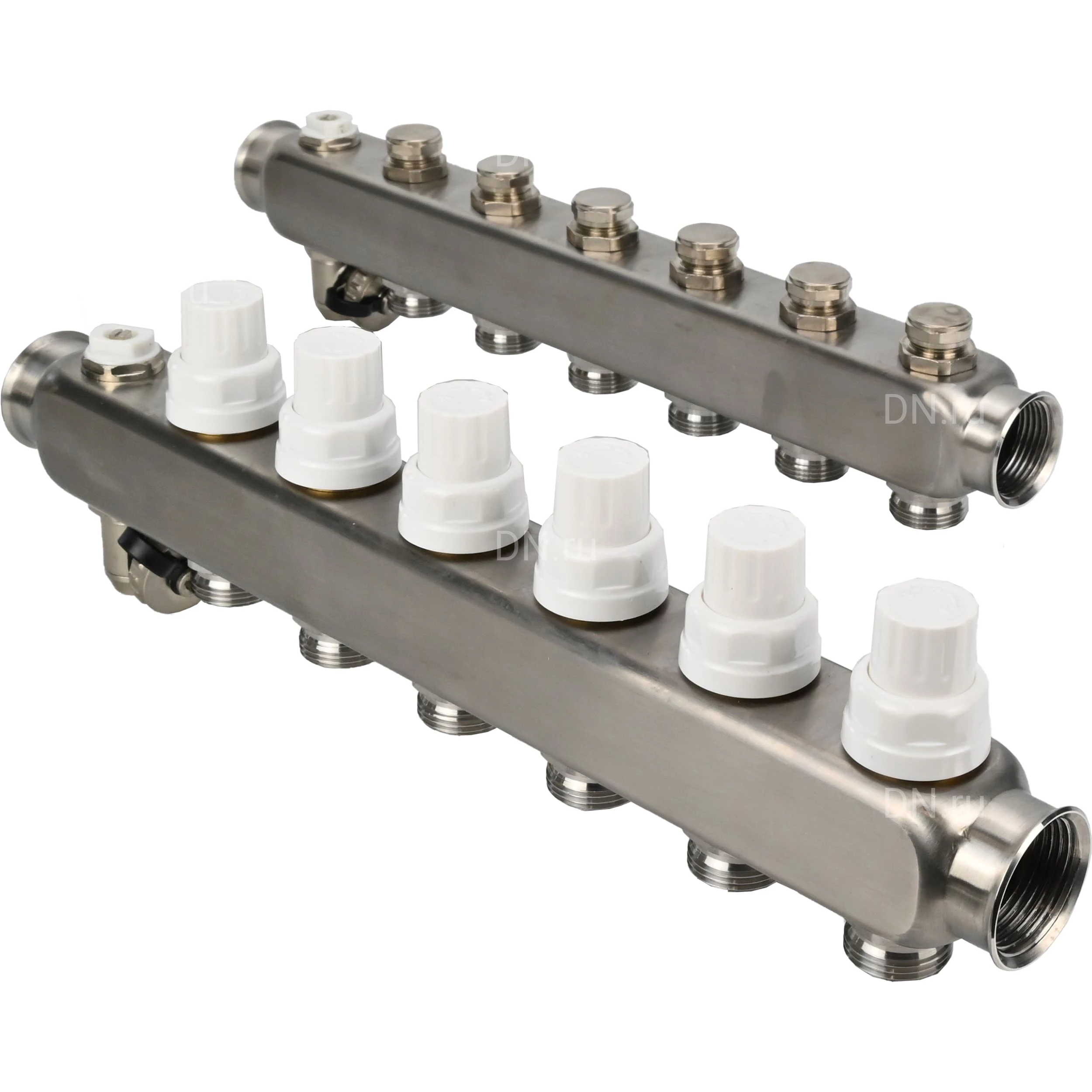 Изображение товара Коллекторная группа DN.ru GC4-31-6 1 Ду25 Ру10 для систем отопления нержавеющая сталь