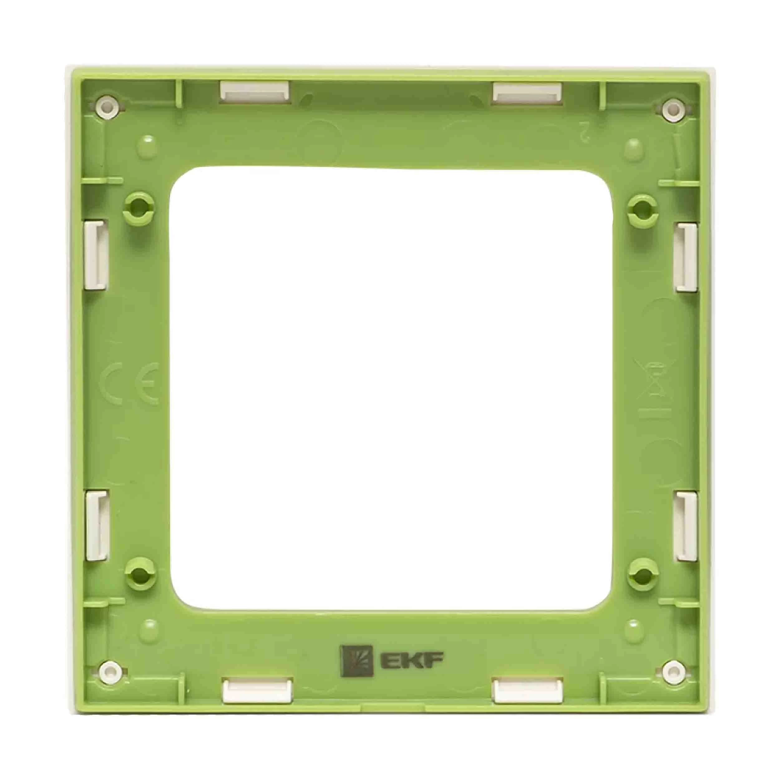 Изображение товара Рамка EKF PROxima Стокгольм 1 пост белая 82х82х8 мм