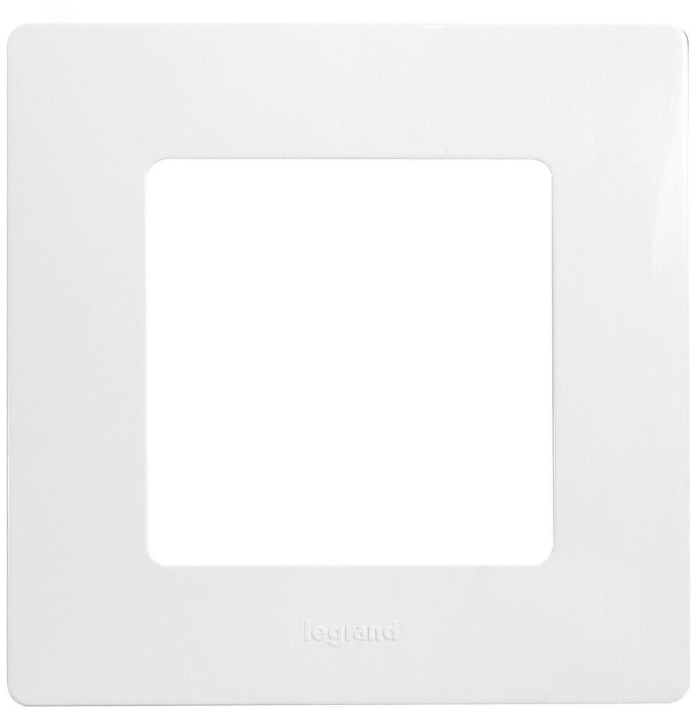 Рамка Legrand Etika 1 пост 86х86х10.15 мм, материал корпуса - пластик, монтаж - универсальный, цвет - белый 