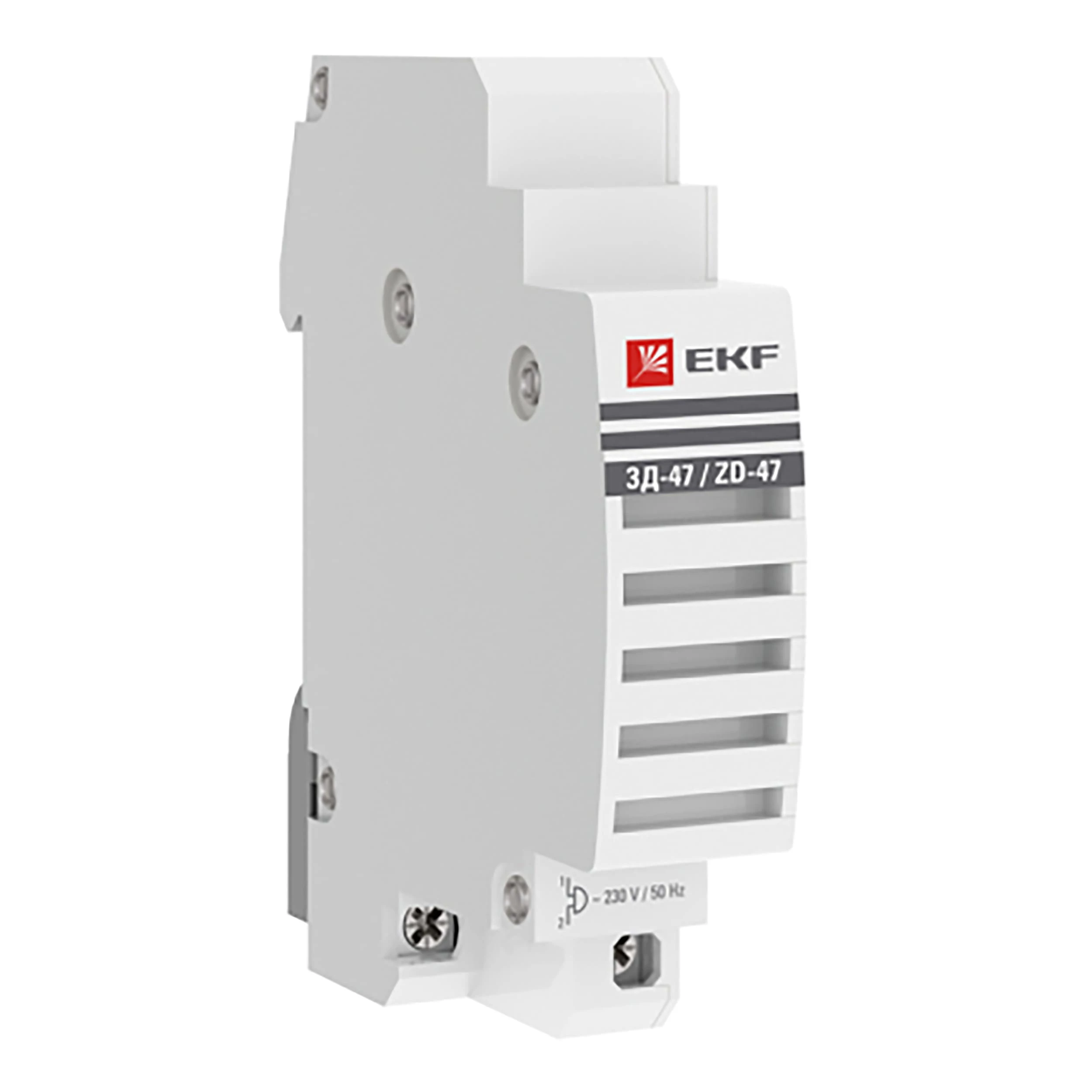 Изображение товара Звонок EKF PROxima ЗД-47 на DIN-рейку, номинальный ток - 0.5А, cтепень защиты - IP20