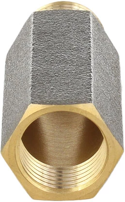 Изображение товара Удлинитель Aquasfera 9038 Ду15 Ру40 L=20мм, внутренняя/наружная резьба с наружным шестигранником, латунь никелированная