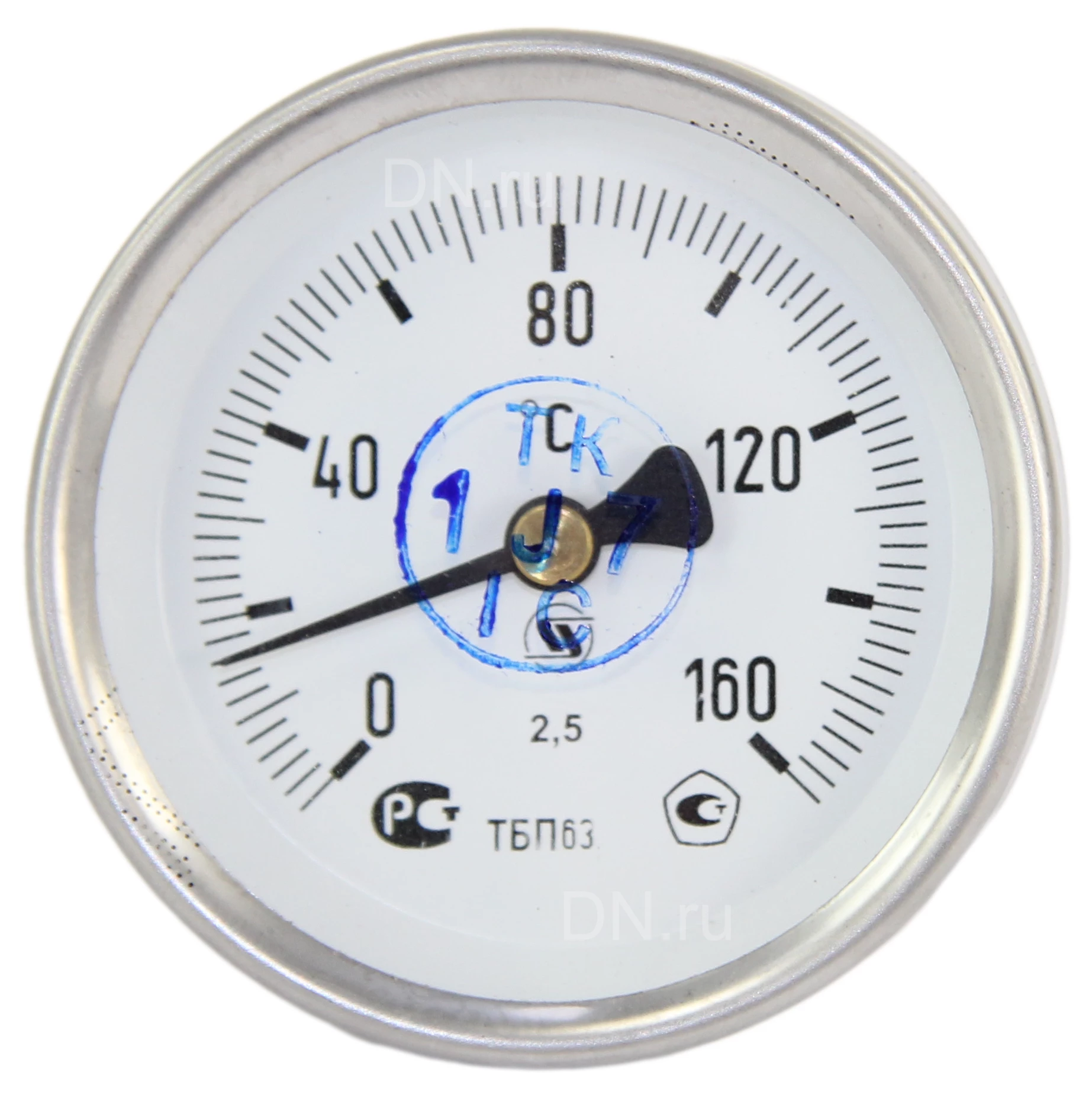 Изображение товара Биметаллический термометр ТБП-Т НПО Юмас для температур до 160°C осевой G1/2"