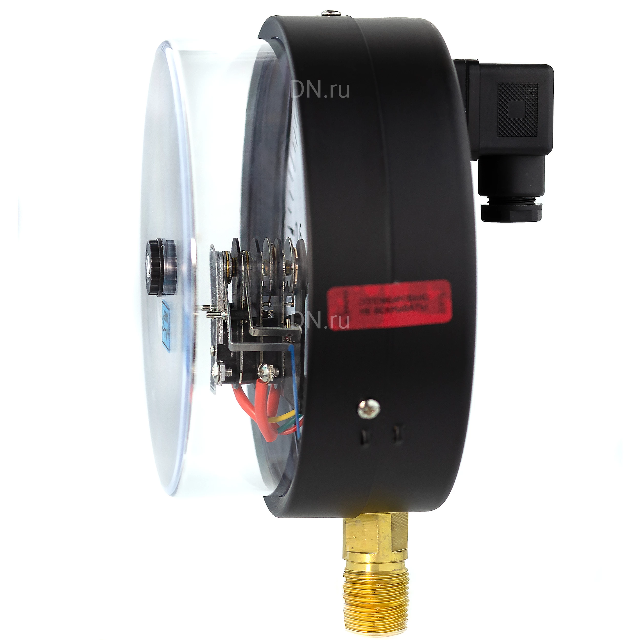 Изображение товара Манометр ФИЗТЕХ ДМ2005ф 0-2.5 МПа d.160 класс точности 1.5, резьбовое соединение М20х1.5, степень защиты корпуса IP40, электроконтактный, с сигнализирующим устройством тип V, радиальное присоединение